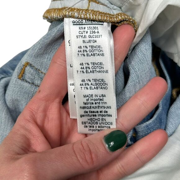 Good American Light Blue Good Legs High Rise Ankle Denim Jeans - Picture 6 of 6